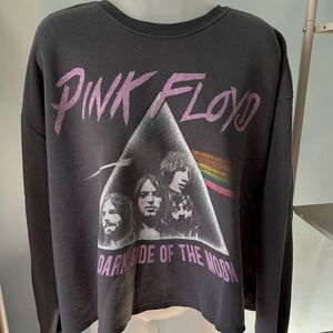 Pink Floyd Gray Cropped Sweatshirt